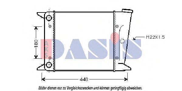 AKS DASIS VW2001 Радіатор, охолодження двигуна