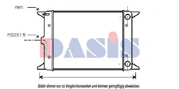 AKS DASIS VW2005 Радіатор, охолодження двигуна