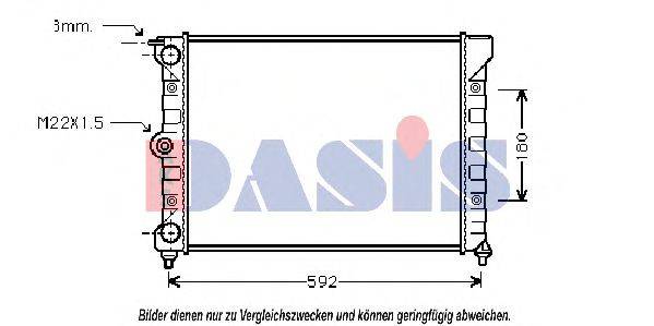 AKS DASIS VW2011 Радіатор, охолодження двигуна