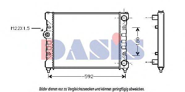 AKS DASIS 040350N Радіатор, охолодження двигуна