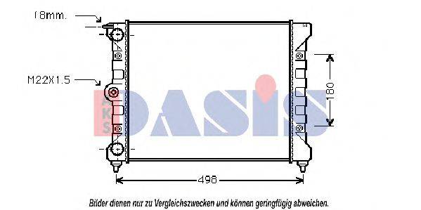 AKS DASIS A01020 Радіатор, охолодження двигуна
