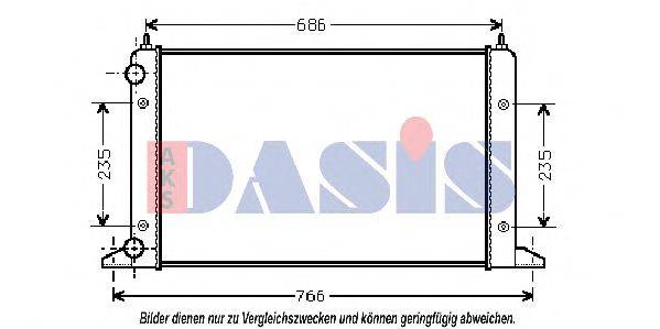 AKS DASIS 1304901 Радіатор, охолодження двигуна