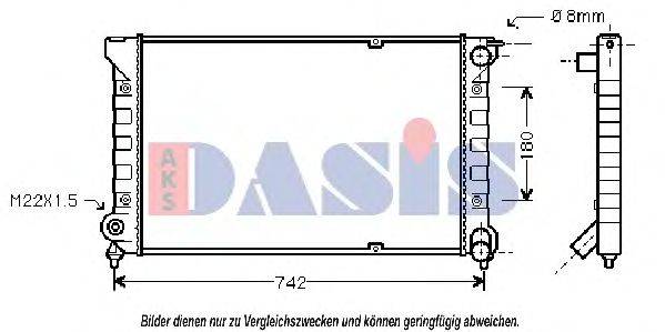 AKS DASIS 49002009 Радіатор, охолодження двигуна