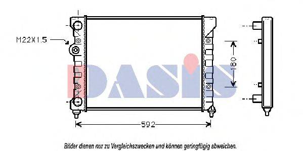 AKS DASIS VW2029 Радіатор, охолодження двигуна
