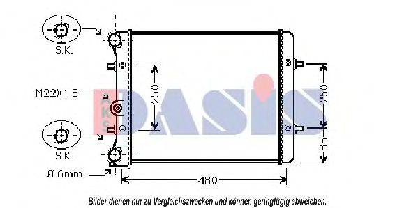 AKS DASIS VW2152 Радіатор, охолодження двигуна