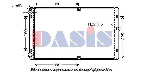 AKS DASIS VW2245 Радіатор, охолодження двигуна