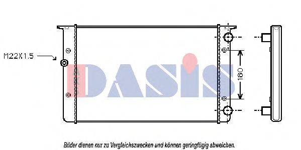 AKS DASIS VW2105 Радіатор, охолодження двигуна