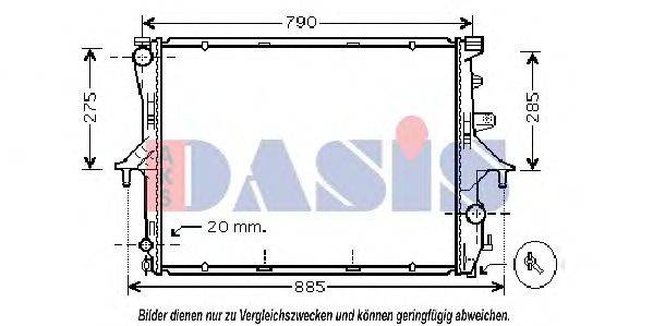 AKS DASIS VW2199 Радіатор, охолодження двигуна