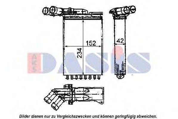 AKS DASIS 1390081 Теплообмінник, опалення салону