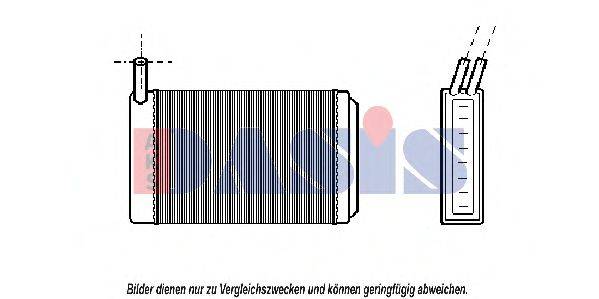 AKS DASIS VW6061 Теплообмінник, опалення салону
