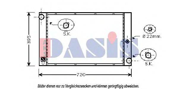AKS DASIS BW2337 Радіатор, охолодження двигуна