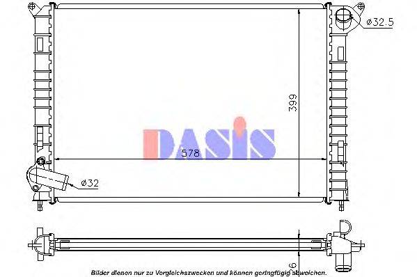 AKS DASIS 0500671 Радіатор, охолодження двигуна