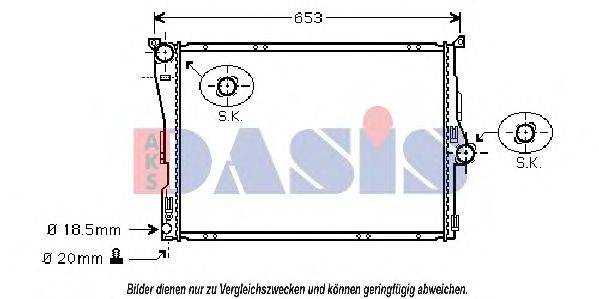 AKS DASIS BW2288 Радіатор, охолодження двигуна
