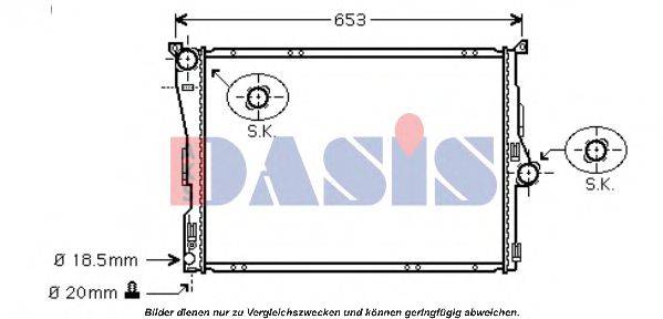 AKS DASIS BW2290 Радіатор, охолодження двигуна