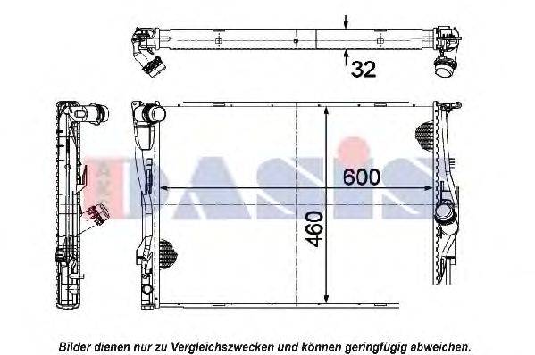 AKS DASIS BW2292 Радіатор, охолодження двигуна
