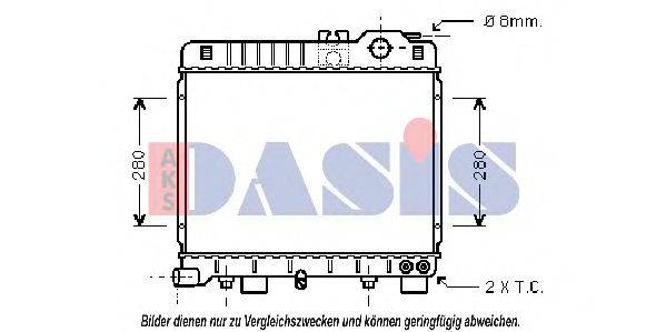 AKS DASIS BW2026 Радіатор, охолодження двигуна