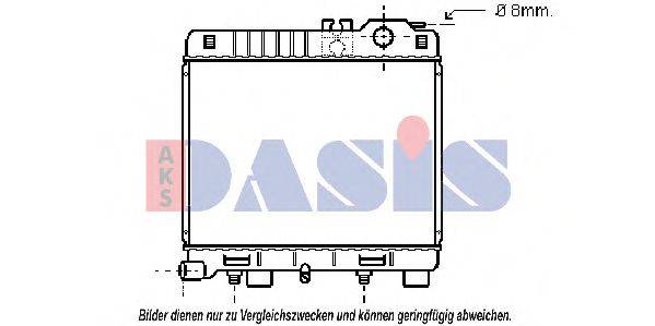 AKS DASIS BW2034 Радіатор, охолодження двигуна