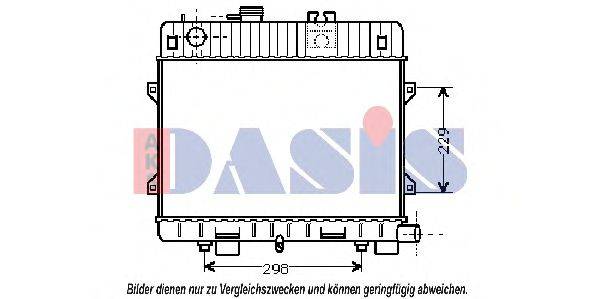 AKS DASIS 1403401 Радіатор, охолодження двигуна