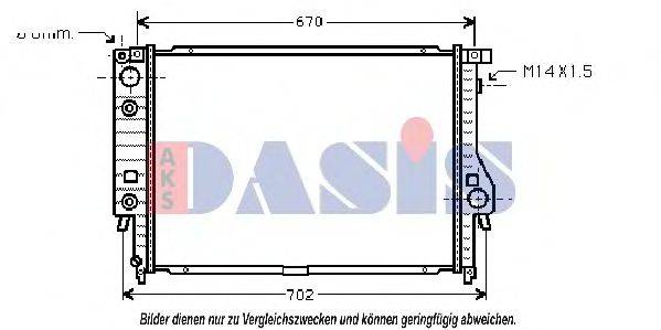 AKS DASIS BW2092 Радіатор, охолодження двигуна