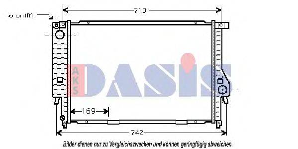 AKS DASIS 1412901 Радіатор, охолодження двигуна