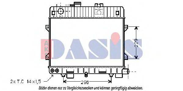 AKS DASIS BW2067 Радіатор, охолодження двигуна