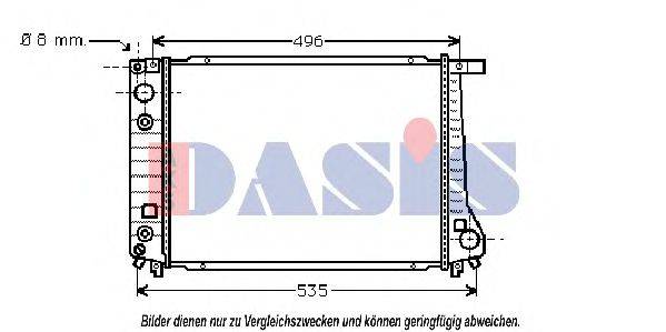 AKS DASIS BW2087 Радіатор, охолодження двигуна