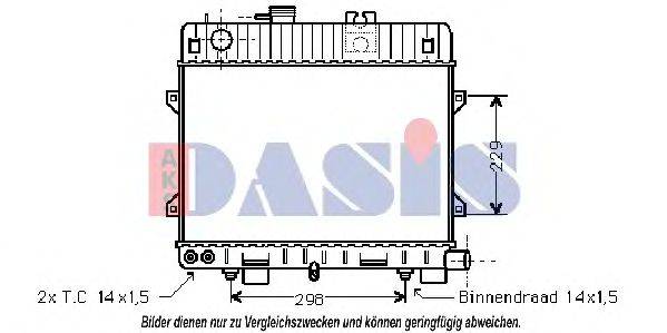 AKS DASIS BW2072 Радіатор, охолодження двигуна
