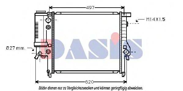 AKS DASIS BW2146 Радіатор, охолодження двигуна