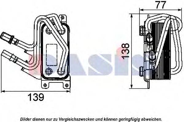 AKS DASIS BW3315 масляний радіатор, моторне масло