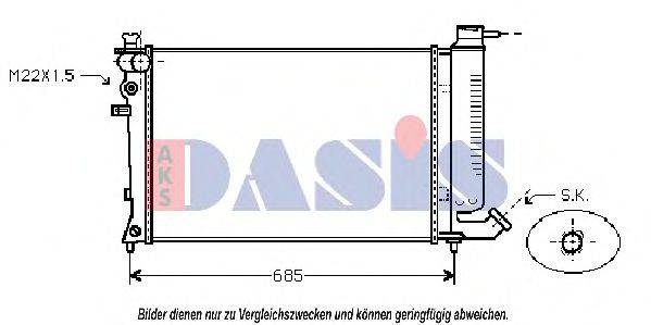 AKS DASIS CNA2135 Радіатор, охолодження двигуна