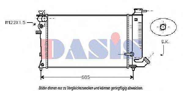 AKS DASIS CN2170 Радіатор, охолодження двигуна