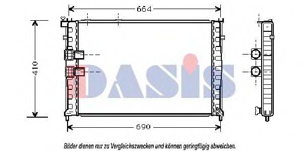 AKS DASIS 9002132 Радіатор, охолодження двигуна