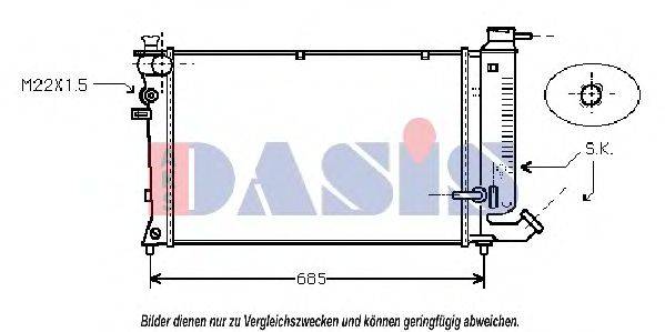 AKS DASIS 9002111 Радіатор, охолодження двигуна
