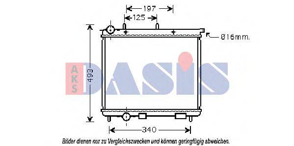 AKS DASIS 9002190 Радіатор, охолодження двигуна