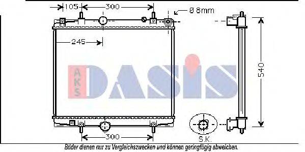 AKS DASIS PE2277 Радіатор, охолодження двигуна