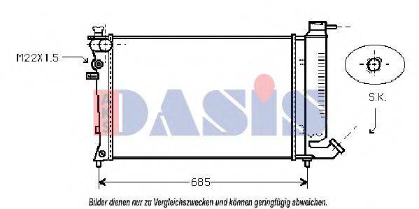 AKS DASIS 9002123 Радіатор, охолодження двигуна