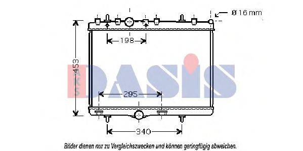 AKS DASIS PE2255 Радіатор, охолодження двигуна