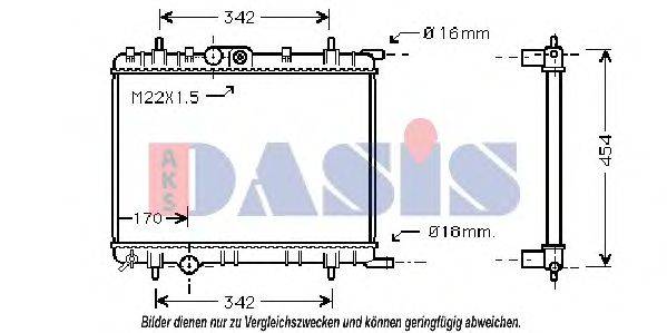 AKS DASIS PE2253 Радіатор, охолодження двигуна