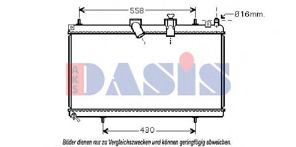 AKS DASIS CN2229 Радіатор, охолодження двигуна