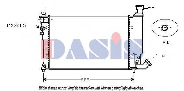 AKS DASIS CN2057 Радіатор, охолодження двигуна