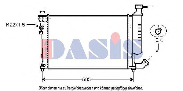 AKS DASIS CNA2157 Радіатор, охолодження двигуна