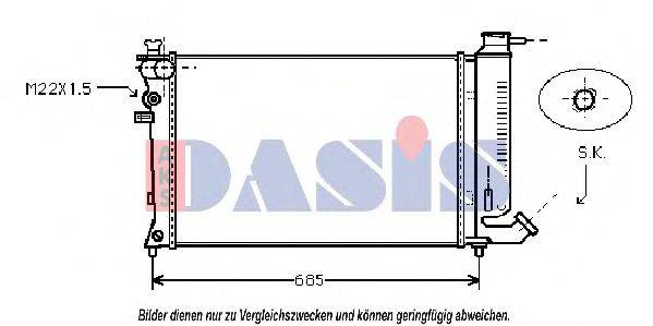 AKS DASIS CNA2108 Радіатор, охолодження двигуна