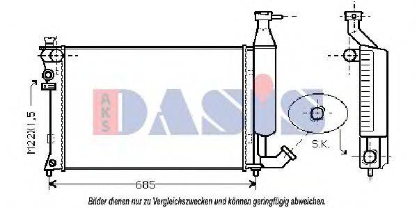 AKS DASIS CNA2140 Радіатор, охолодження двигуна