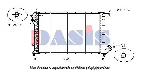 AKS DASIS CN2138 Радіатор, охолодження двигуна