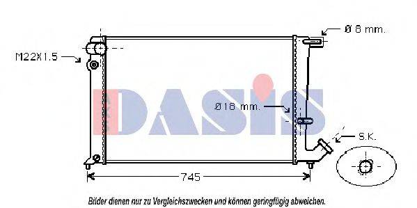 AKS DASIS CNA2142 Радіатор, охолодження двигуна