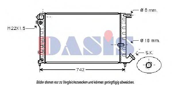 AKS DASIS CN2134 Радіатор, охолодження двигуна