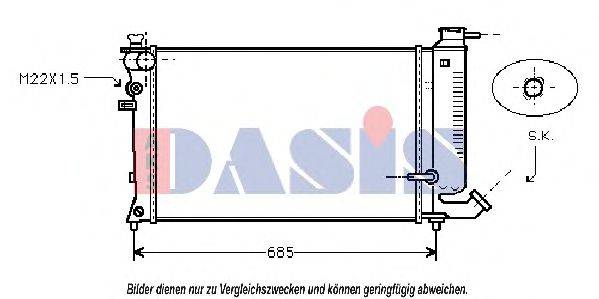 AKS DASIS 9002121 Радіатор, охолодження двигуна