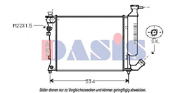 AKS DASIS CN2154 Радіатор, охолодження двигуна