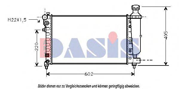 AKS DASIS PE2216 Радіатор, охолодження двигуна