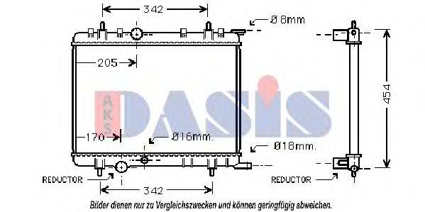 AKS DASIS PE2223 Радіатор, охолодження двигуна